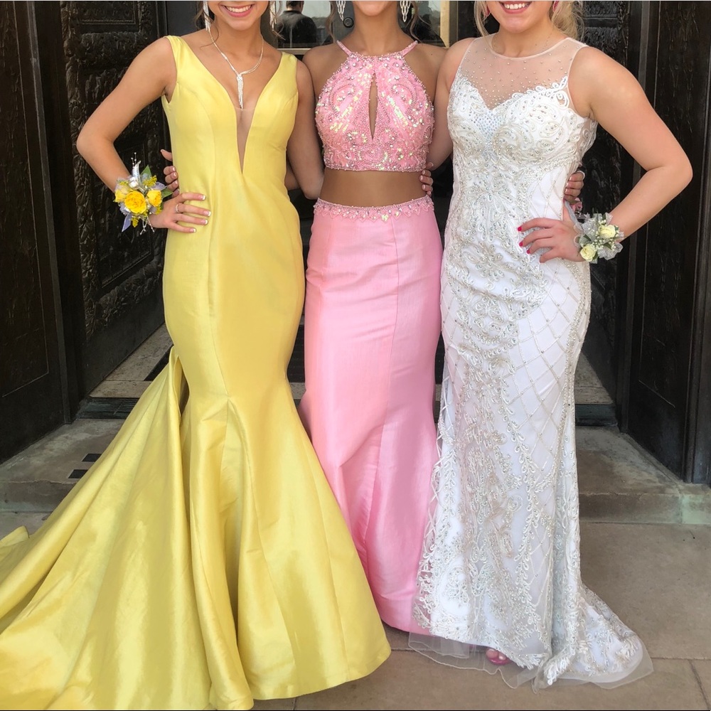 Jovani Yellow Prom Dress - Picture 3 of 8